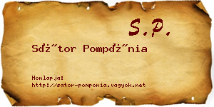 Sátor Pompónia névjegykártya